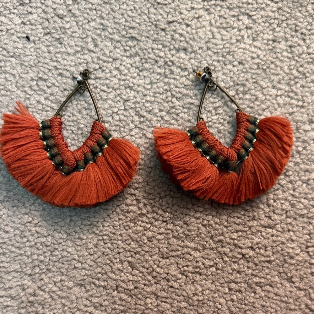 Rust Fringe Earrings